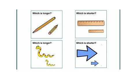 long and short worksheets for preschool