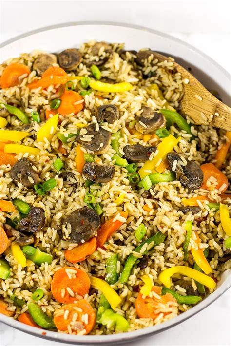 Heat oil in a wok or large skillet and add red rice along with your favorite vegetables, sauces, and meats. Mushroom Fried Rice - Premium Delicious