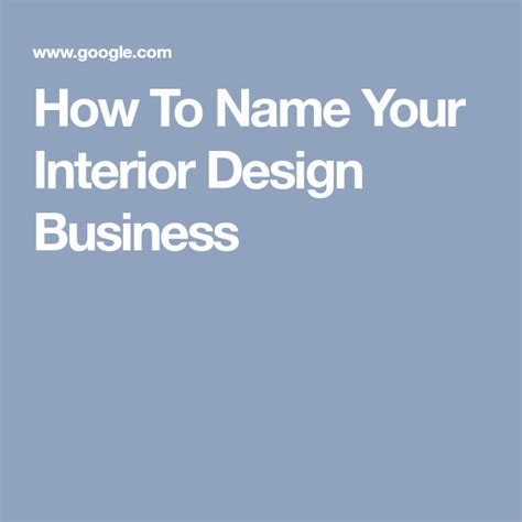 How To Name Your Interior Design Business — Online Interior Design