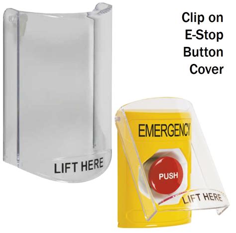 Clip On Cover For Curved Emergency Stop Buttons