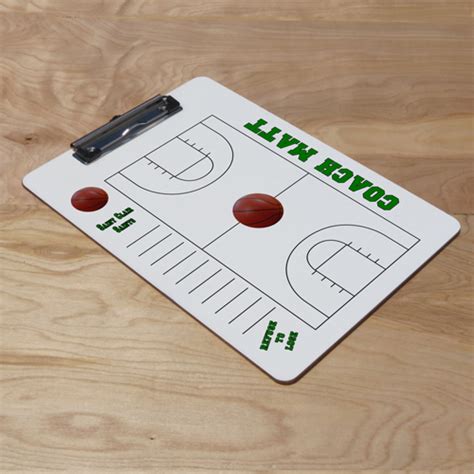 Personalized Basketball Coach Clipboards Personalized Clipboard Paper
