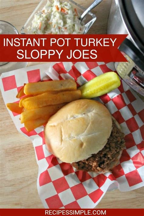 Instant Pot Turkey Sloppy Joes Recipes Simple
