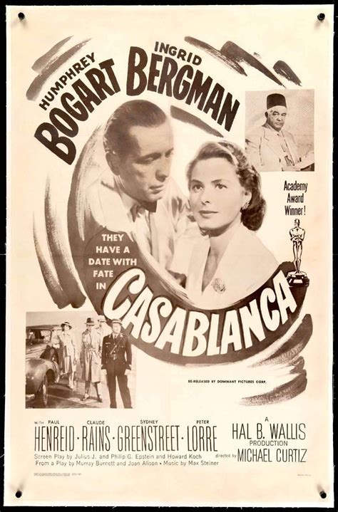 Casablanca 1942 Original R56 One Sheet Movie Poster 27 X 41