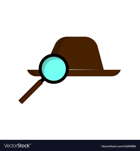 Simple Cartoon Of A Detective Magnifying Glass Vector Image