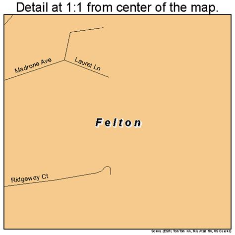 Felton California Street Map 0623826