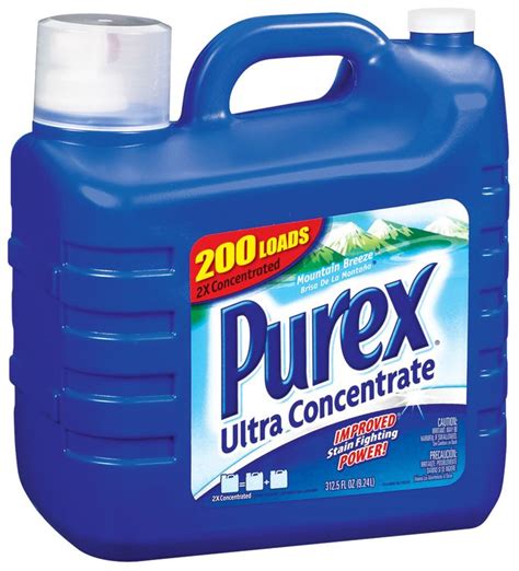 This package includes one 300 ounce bottle of purex mountain breeze liquid laundry detergent enough for 200 loads. Purex Liquid Detergents Ultra Concentrate Mountain Breeze ...