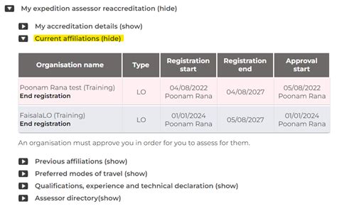 How Do I View My Accreditation Affiliation Details DofE