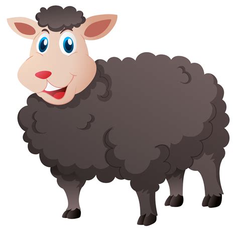 Cute Black Sheep On White Background 369191 Vector Art At Vecteezy