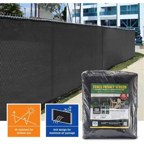 Fencescreen Black Privacy Fence Screen Jet Black Chain Link Fence