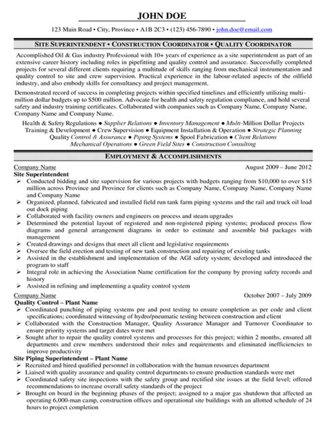Supervisor Resume Sample Oil And Gas Perfect Resume Example Job