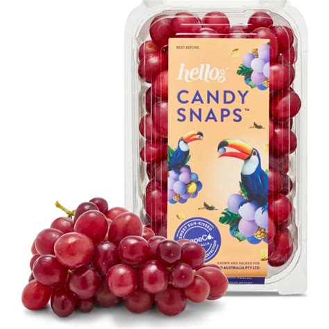 Hello Candy Snaps Grapes Punnet 400g Woolworths