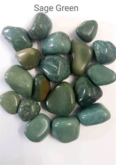 Sage Green Polished Stone Pebbles For Landscaping Rs 130 Kilogram