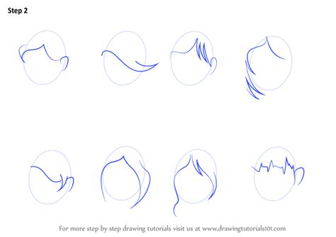How to draw anime hair of a boy. Learn How to Draw Anime Hair - Female (Hair) Step by Step ...