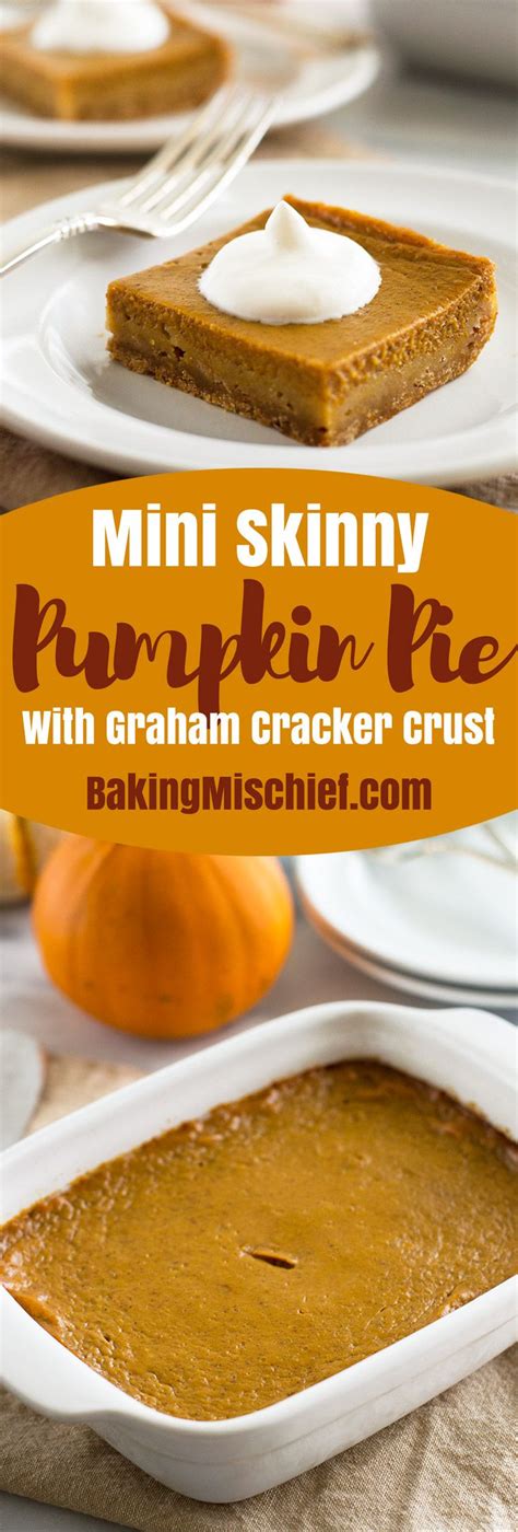 It's a pie crust, which is really only a few ingredients and few easy steps. My Mini Skinny Pumpkin Pie With Graham Cracker Crust is ...