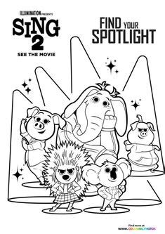 Porsha from Sing 2 shopping - Coloring Pages for kids