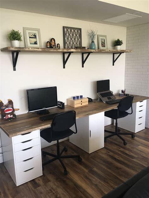 Double Timber Study Desk Our Beautiful Townhouse In 2019
