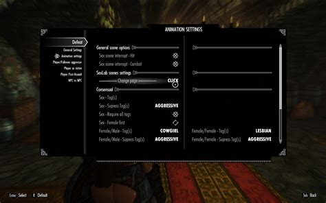 Sl Defeat Cant Open Sexlab Scenes Settings Page List Technical Support Skyrim Special