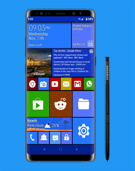 My Windows Phone 10 Setup Klwp 🌈 Kustom