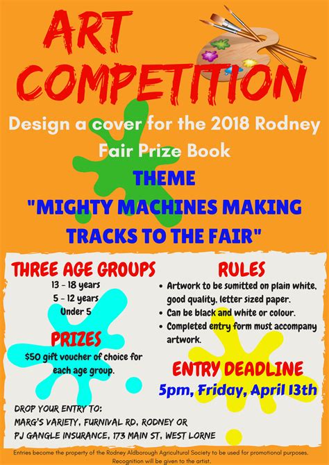 Art Competition Poster Rodney Aldborough Agricultural Society