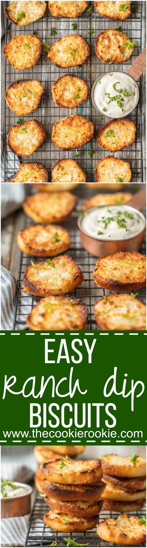 Easy Ranch Dip Biscuits The Cookie Rookie Recipes Appetizer Snacks