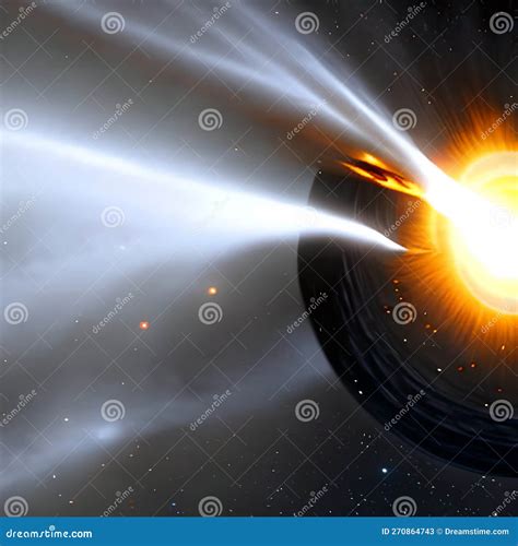 A Black Hole Destroys A Star Like Sun An Epic Sight Stock Illustration
