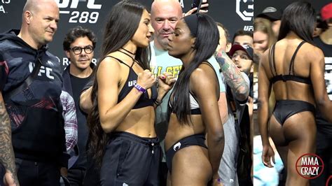 UFC Diana Belbita Vs Maria Oliveira Weigh In Face Off YouTube