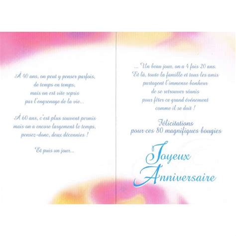 Vous avez donc réussir à concevoir cette belle carte d'anniversaire, mais vous devez aussi vous attarder sur le cadeau qui sera différent en fonction des. Carte anniversaire 80 ans - Méga Fête