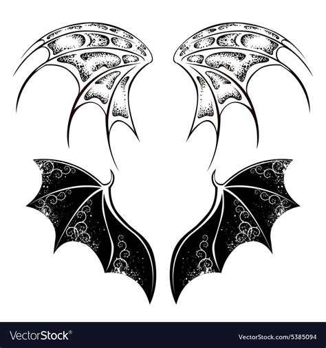 Black Dragon Wings Royalty Free Vector Image Vectorstock