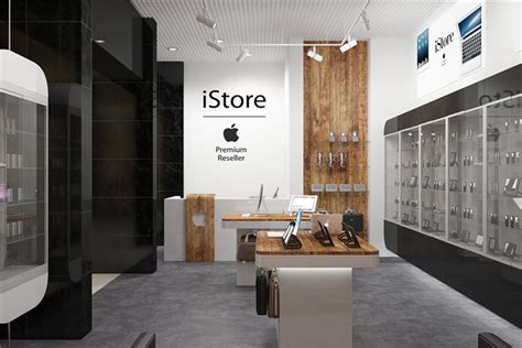 048 Wood And Glass Cell Phone Shop Interior Design Custom Mobile