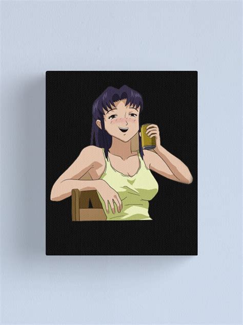 Misato Katsuragi Evangelion Cool Anime Peeker Canvas Print For Sale