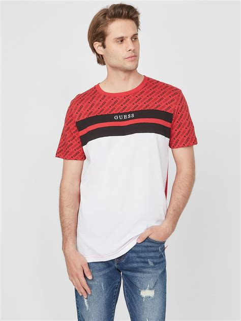 Guess Factory Balo Logo Tee In Red For Men Lyst