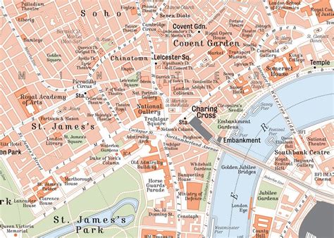 Map Of Central London On Behance Central London Map Map Central London