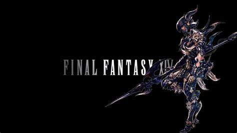 Final Fantasy Xiv Warrior With Weapon On Side With Black Background Hd