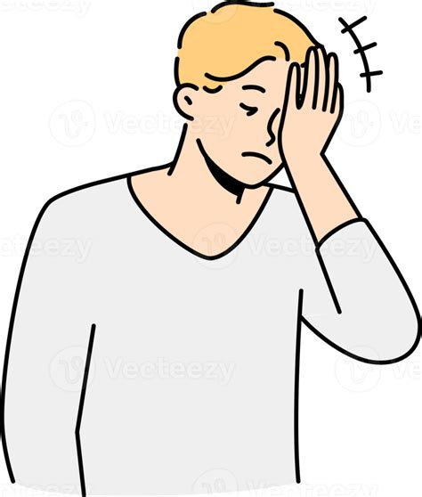 Frustrated Man Make Face Palm Gesture 21468610 Png