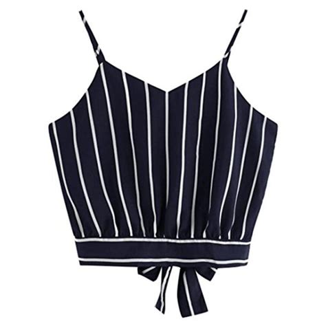 women striped crop tops sexy top bow lumbar sleeveless tank shirt tops blusa com renda blusas