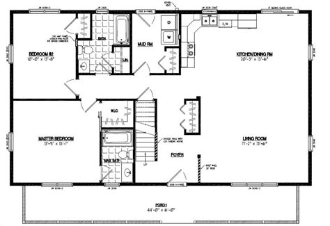 28x48 Mountaineer Certified Floor Plan 28mr1305 Custom Barns And