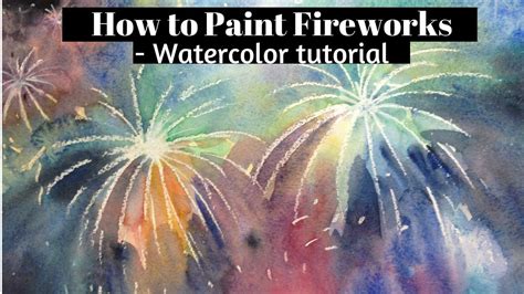 How To Paint Fireworks Watercolor Painting Tutorial Easy Step By