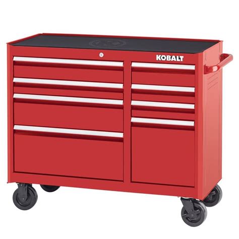 Metal pegboard standard tool storage kit with black toolboard and red accessories Kobalt 2000 Series 34.25-in x 41-in 8-Drawer Ball-bearing ...