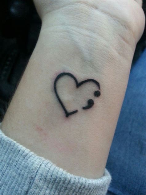 Https://tommynaija.com/tattoo/semicolon Heart Tattoo Design