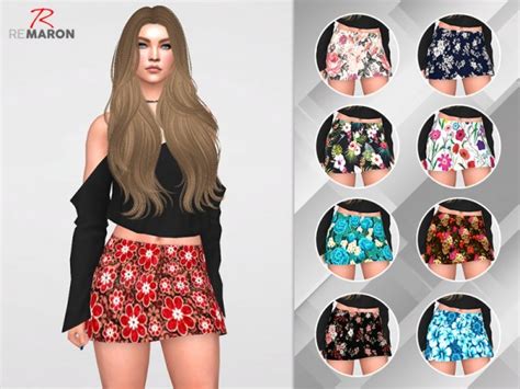 The Sims Resource Skirt Floral For Women By Remaron Sims 4 Downloads