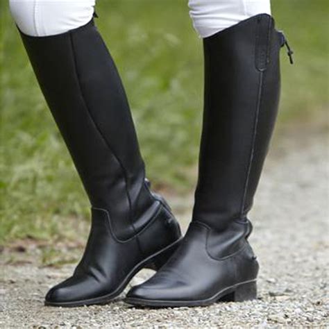 Ladies Horse Riding Showing Jumping Dressage Regular Wide Leather Boots
