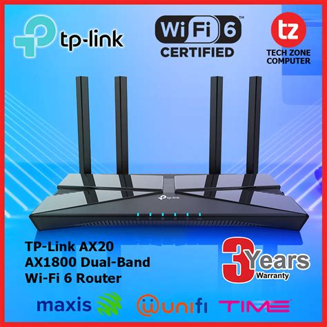Tp Link Wifi6 Archer Ax20 Ax1800 Gigabit Wireless Wi Fi Router For