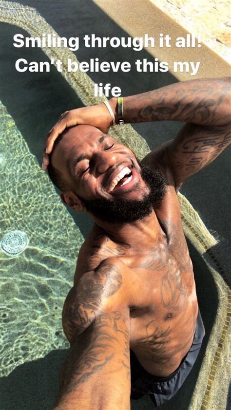 Reactions On Twitter Lebron James In Pool Smiling Through It All Can