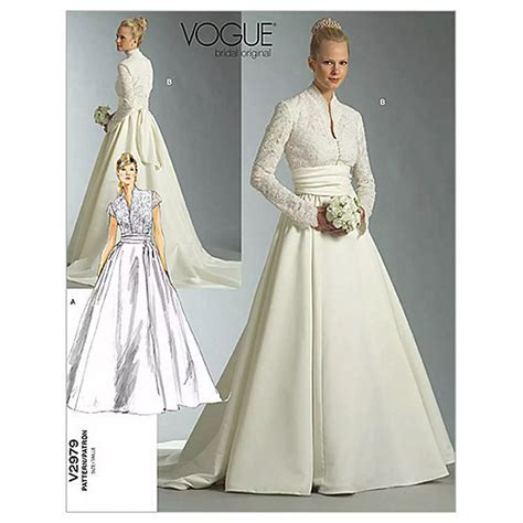 Vogue Womens Bridal Original Dress Sewing Pattern 2979 At John Lewis