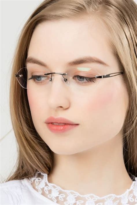 Summer Elegant Erudite Oval Rimless Frames EyeBuyDirect