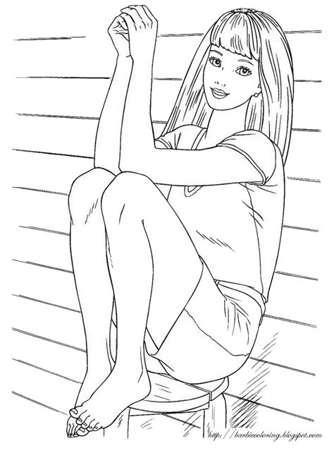 Barbie Coloring Pages Two More Coloring Pictures Of Barbie