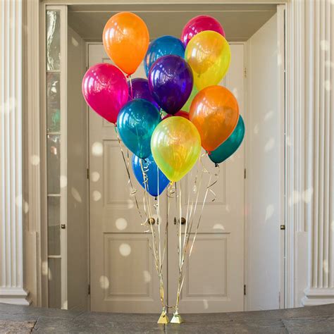 Pack Of 14 Jewel Rainbow Party Balloons By Bubblegum Balloons