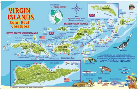 Virgin Islands Map Islands Virgin Map Usvi States United St Thomas Caribbean Croix Vacation