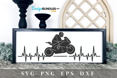 Motorcycle Heartbeat Svg