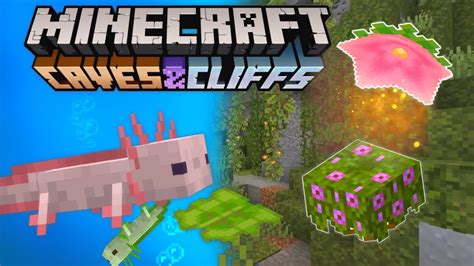 Minecraft Axolote E O Bioma Lush Caves Cave And Cliffs Update Youtube